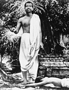 Sri Ramakrishna at the time his young disciples begn to arrive.